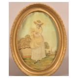 Early 19th Century Pictorial Silk Needlework.