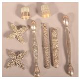 Lot of Antique Sterling Sewing Accessories.
