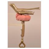 19th Century Brass Sewing Bird Pin Cushion.