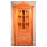 Federal Inlaid Mahogany Corner Cupboard.