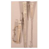 Three Antique Silver Pin-On Needle Cases.