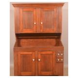 PA 19th C. Softwood Single-Part Hooded Drysink.