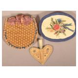 Three Lancaster County, PA Fabric Needle Cases.