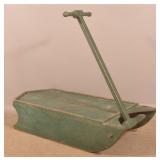 Antique Green-Painted Softwood Work Sled.