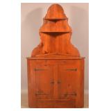 Antique/Vintage Pine Corner Cupboard.