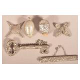 Lot of Antique Sterling Sewing Accessories.