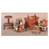 Five Antique Spool Holders.