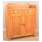 PA Grain-Decorated Jelly Cupboard.