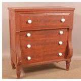 York County Empire Grain-Painted Chest of Drawers.
