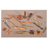 Lot of Antique Wood Sewing Tools and Accessories.