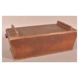 PA 19th C. Red-Painted Softwood Dough Box.