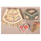 Four Antique Beadwork Sewing-Related Items.