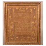 Early 19th C. Cross-Stitch Needlework Sampler.