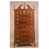 Chippendale-Style Mahogany Chest-on-Chest.