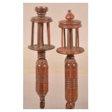 Pair of Antique English Rosewood Winding Clamps.