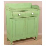 Apple Green-Painted PA Jelly Cupboard.