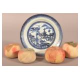 Four Antique Silk Apple-Form Pin Cushions.