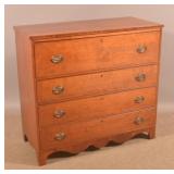 American Federal Cherry 4-Drawer Chest of Drawers.