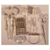 Lot of Antique Sterling Sewing Accessories.