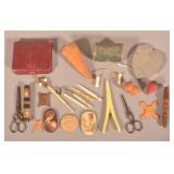 Lot of Antique Sewing-Related Items.