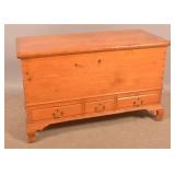 PA Chippendale Softwood Dower Chest.