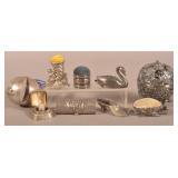 Lot of Antique Silver-Plate Sewing Accessories.