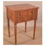 American Sheraton Cherry and Mahogany Workstand.