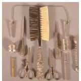 Lot of Antique Sterling Sewing Accessories.