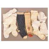 Lot of Antique Woven Cotton and Wool Stockings.