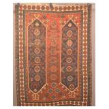 Early Oriental Throw Rug.