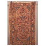 Antique Oriental Throw Rug.