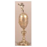 French Hallmarked Silver Figural Thimble Holder.