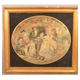 English Early 19th C. Pictorial Silk Needlework.