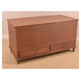 PA Red-Stained Softwood Blanket Chest.