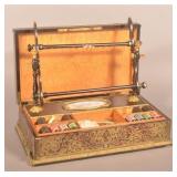French Brass Mounted Tapestry Box with Frame.