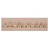 Ten Various Antique/Vintage Sterling Thimbles.