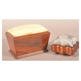 Two American Federal Style Sewing Boxes.