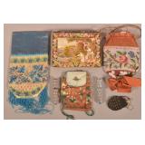 Lot of Antique Beadwork and Needlework Bags.