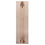 Victorian Polished Steel 5-Chain Chatelaine.