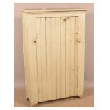 Antique Painted Softwood 1-Door Cupboard.