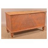 PA Softwood Grain Paint-Decorated Blanket Chest.
