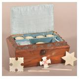 English Georgian Rosewood Sewing Box.