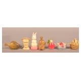 Seven Vintage Celluloid Figural Tape Measures.