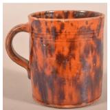 PA 19th C. Mottle-Glazed Large Mug.