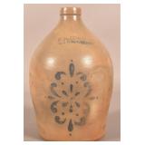 1-Gal Stenciled F.H.Cowden Stoneware Jug.
