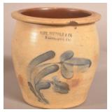 Sipe, Nichols & Co. 1-Gallon Stoneware Cream Jar.