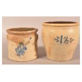Two 19th C. Stoneware Jars.