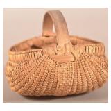 Antique PA Oak Woven Splint Berry Basket.