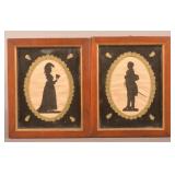 Pair of 19th Century Silhouette Portraits.