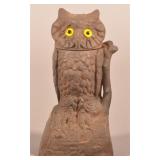 Cast Iron Owl Mechanical Bank.